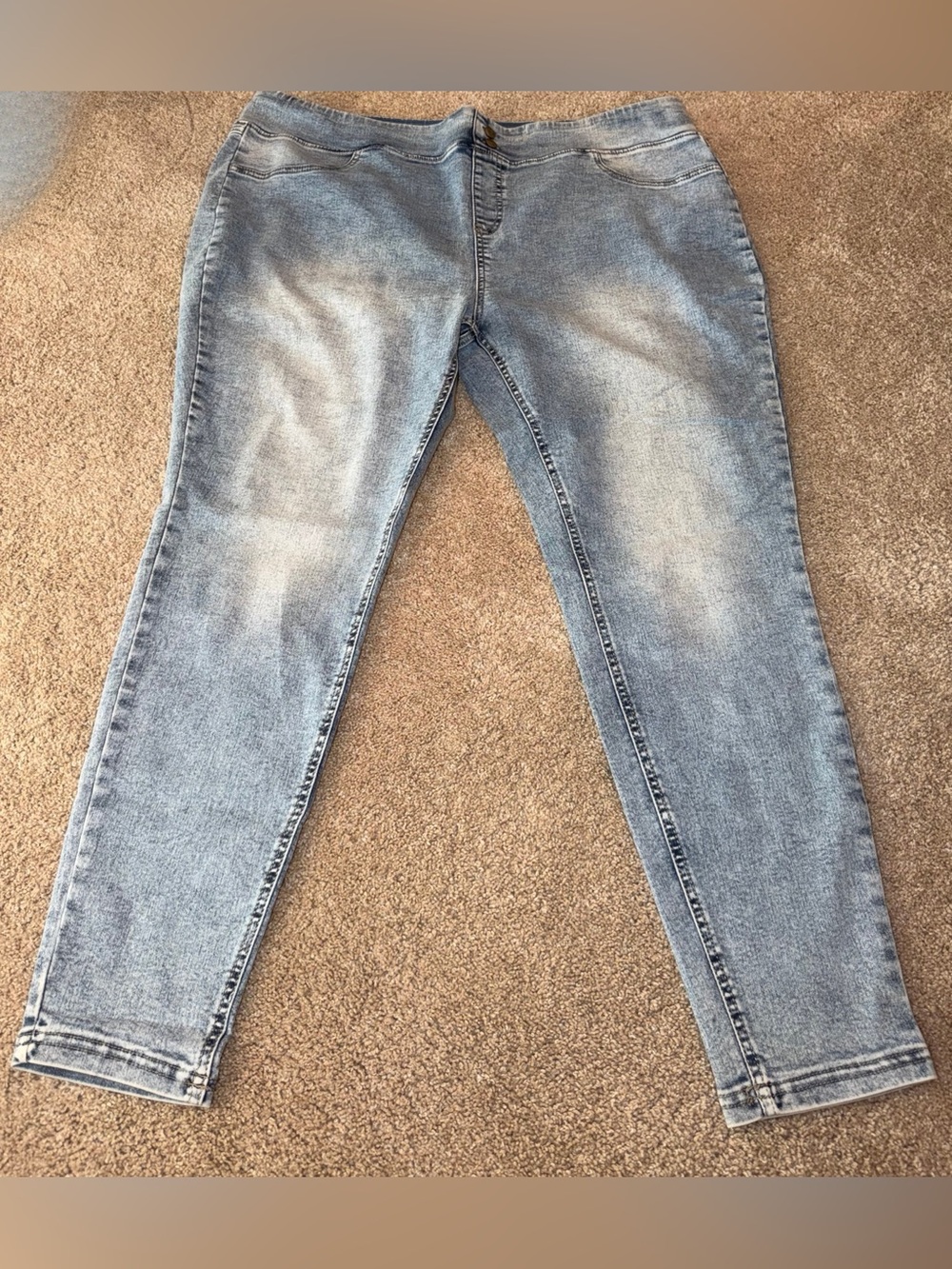 Terra & Sky Light Blue Skinny Jeans 1X (16W/18W)